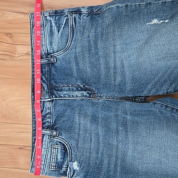 Kut From The Kloth Sophie Bermuda High Rise Jean Shorts Raw Hem Cut Off Size 10 - Picture 7 of 10